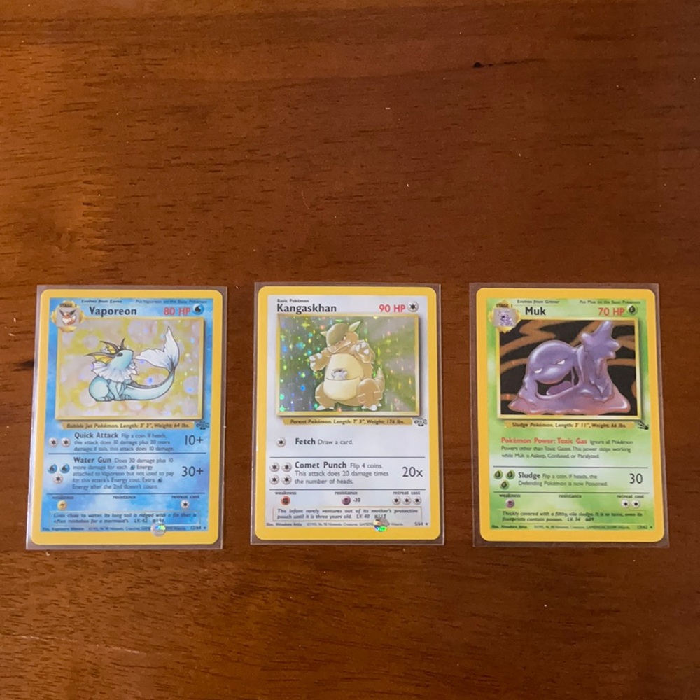 3 Pokémon Cards
